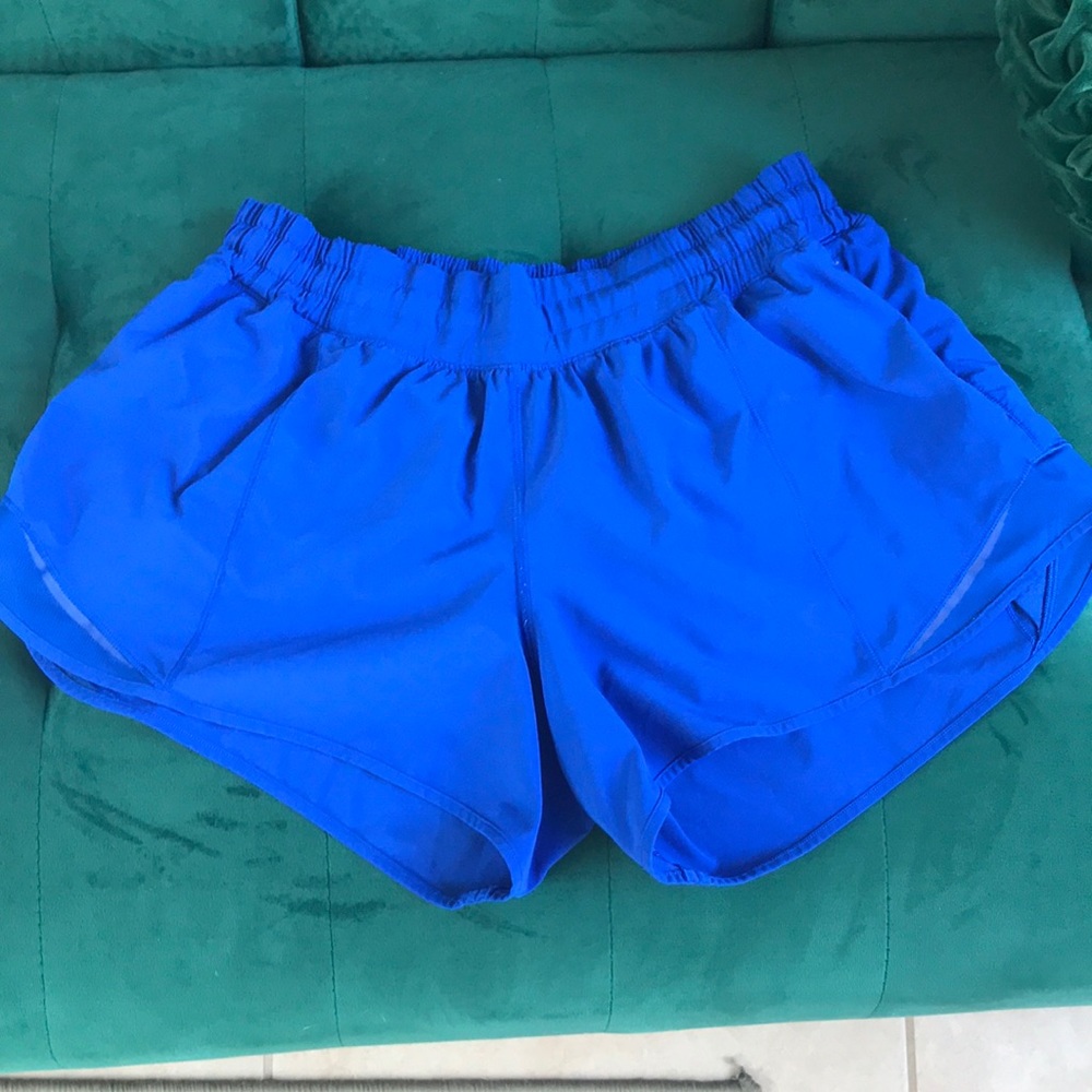 Blue Lulu lemon shorts, size 8